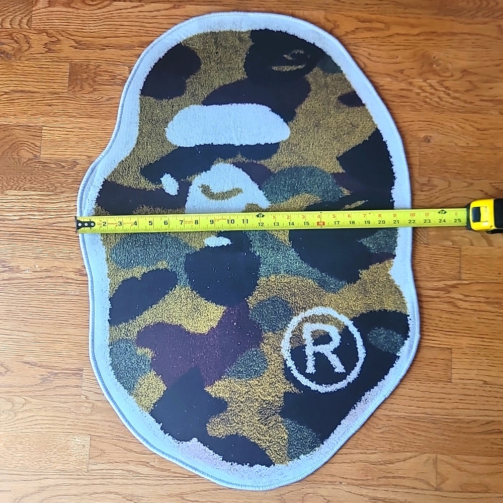 Bape Bapehead Camo Rug Mat - Picture 3 of 3